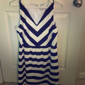 Loft black and white striped dress - New with tags